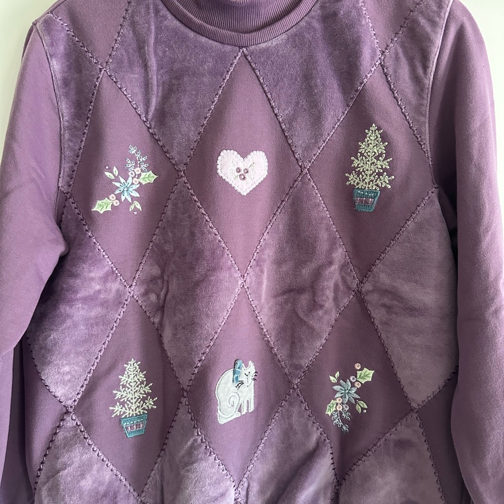 Alfred Dunner Lavender Knit Top
